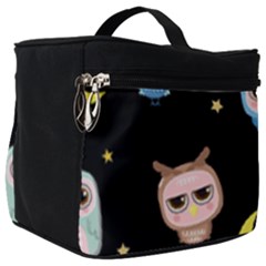 Cute-owl-doodles-with-moon-star-seamless-pattern Make Up Travel Bag (big) by pakminggu