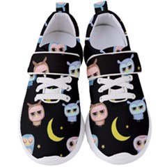 Cute-owl-doodles-with-moon-star-seamless-pattern Women s Velcro Strap Shoes by pakminggu