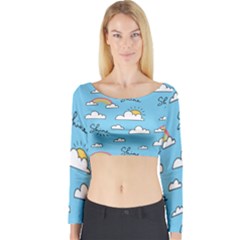 Sky Pattern Long Sleeve Crop Top by pakminggu