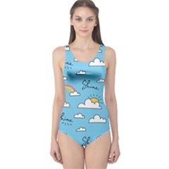 Sky Pattern One Piece Swimsuit by pakminggu