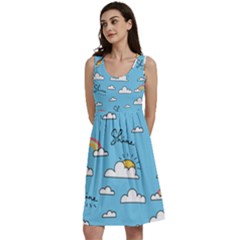 Sky Pattern Classic Skater Dress