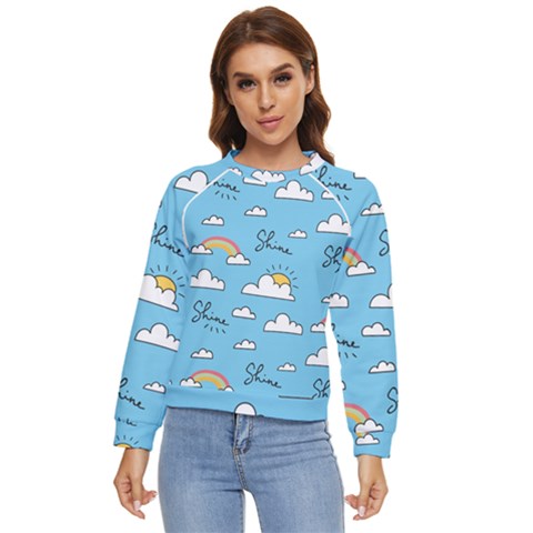 Sky Pattern Women s Long Sleeve Raglan Tee by pakminggu