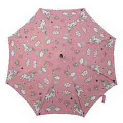 Cute-unicorn-seamless-pattern Hook Handle Umbrellas (large) by pakminggu