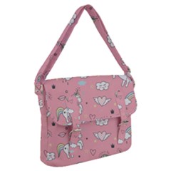 Cute-unicorn-seamless-pattern Buckle Messenger Bag by pakminggu