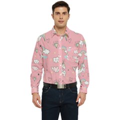 Cute-unicorn-seamless-pattern Men s Long Sleeve Pocket Shirt  by pakminggu