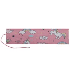 Cute-unicorn-seamless-pattern Roll Up Canvas Pencil Holder (l) by pakminggu