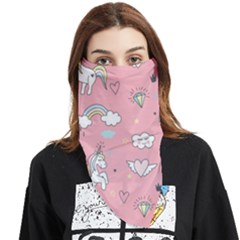 Cute-unicorn-seamless-pattern Face Covering Bandana (triangle) by pakminggu