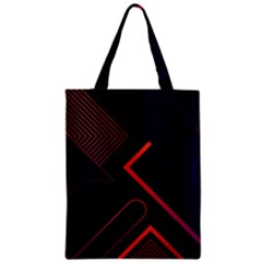 Gradient-geometric-shapes-dark-background-design Zipper Classic Tote Bag by pakminggu