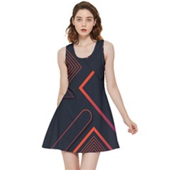 Gradient-geometric-shapes-dark-background-design Inside Out Reversible Sleeveless Dress by pakminggu