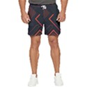 Gradient-geometric-shapes-dark-background-design Men s Runner Shorts View1