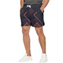 Gradient-geometric-shapes-dark-background-design Men s Runner Shorts View3