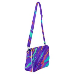 Multicolored-abstract-background Shoulder Bag With Back Zipper by pakminggu