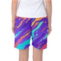 Multicolored-abstract-background Women s Basketball Shorts View2