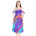 Multicolored-abstract-background Shoulder Tie Bardot Midi Dress View1