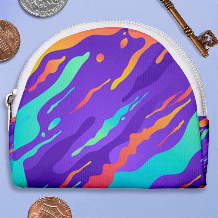 Multicolored-abstract-background Horseshoe Style Canvas Pouch