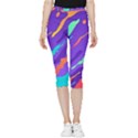 Multicolored-abstract-background Inside Out Lightweight Velour Capri Leggings  View1