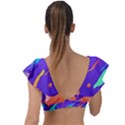 Multicolored-abstract-background Plunge Frill Sleeve Bikini Top View2