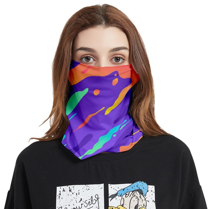 Multicolored-abstract-background Face Covering Bandana (Two Sides)