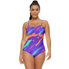 Multicolored-abstract-background Retro Full Coverage Swimsuit by pakminggu