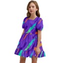 Multicolored-abstract-background Kids  Short Sleeve Dolly Dress View2