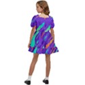 Multicolored-abstract-background Kids  Short Sleeve Dolly Dress View4