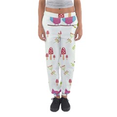 Forest-seamless-pattern-with-cute-owls Women s Jogger Sweatpants by pakminggu