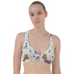 Forest-seamless-pattern-with-cute-owls Sweetheart Sports Bra by pakminggu