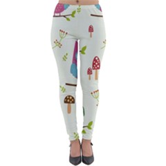 Forest-seamless-pattern-with-cute-owls Lightweight Velour Leggings by pakminggu