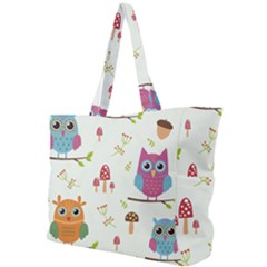 Forest-seamless-pattern-with-cute-owls Simple Shoulder Bag by pakminggu