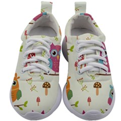 Forest-seamless-pattern-with-cute-owls Kids Athletic Shoes by pakminggu