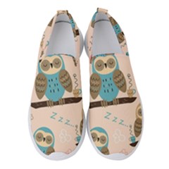 Seamless-pattern-owls-dream-cute-style-pajama-fabric Women s Slip On Sneakers by pakminggu