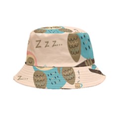 Seamless-pattern-owls-dream-cute-style-pajama-fabric Bucket Hat by pakminggu