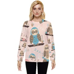 Seamless-pattern-owls-dream-cute-style-pajama-fabric Hidden Pocket Sweatshirt by pakminggu