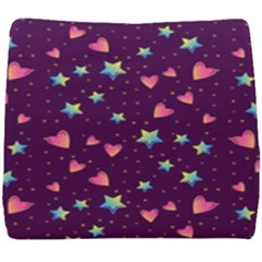 Colorful-stars-hearts-seamless-vector-pattern Seat Cushion by pakminggu