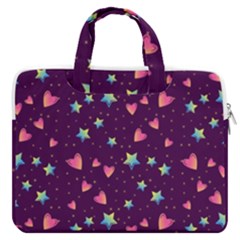 Colorful-stars-hearts-seamless-vector-pattern Macbook Pro 16  Double Pocket Laptop Bag  by pakminggu