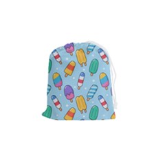 Cute-kawaii-ice-cream-seamless-pattern Drawstring Pouch (small) by pakminggu