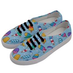 Cute-kawaii-ice-cream-seamless-pattern Men s Classic Low Top Sneakers by pakminggu