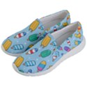 Cute-kawaii-ice-cream-seamless-pattern Men s Lightweight Slip Ons View2