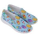 Cute-kawaii-ice-cream-seamless-pattern Men s Lightweight Slip Ons View3