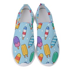 Cute-kawaii-ice-cream-seamless-pattern Women s Slip On Sneakers by pakminggu