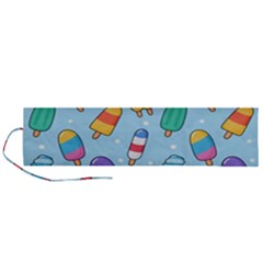 Cute-kawaii-ice-cream-seamless-pattern Roll Up Canvas Pencil Holder (l) by pakminggu