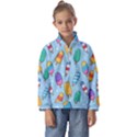 Cute-kawaii-ice-cream-seamless-pattern Kids  Half Zip Hoodie View1