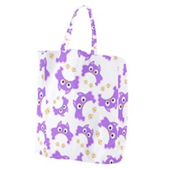 Purple-owl-pattern-background Giant Grocery Tote by pakminggu