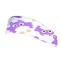 Purple-owl-pattern-background Stretchable Headband View1