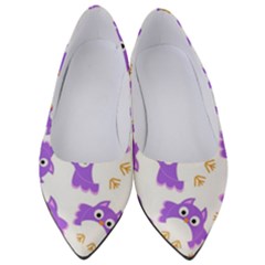 Purple-owl-pattern-background Women s Low Heels by pakminggu