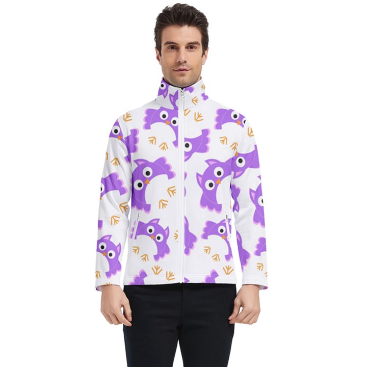 Purple-owl-pattern-background Men s Bomber Jacket