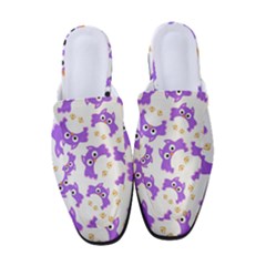 Purple-owl-pattern-background Women s Classic Backless Heels by pakminggu