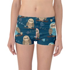 Seamless-pattern-owls-dreaming Reversible Boyleg Bikini Bottoms by pakminggu