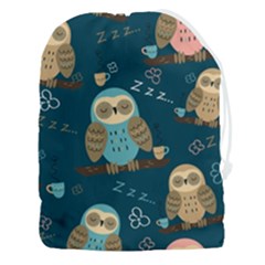 Seamless-pattern-owls-dreaming Drawstring Pouch (3xl) by pakminggu