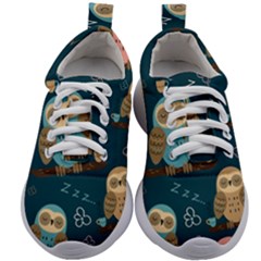 Seamless-pattern-owls-dreaming Kids Athletic Shoes by pakminggu